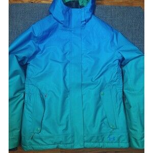 UNDER ARMOUR Storm Ski Snow Jacket Womens L Blue Green  Coldgear (Light Wear)